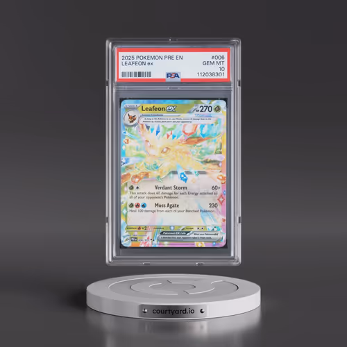 2025 Pokémon Pre EN-Prismatic Evolutions #006 Leafeon EX - Holo (PSA 10 GEM MINT)