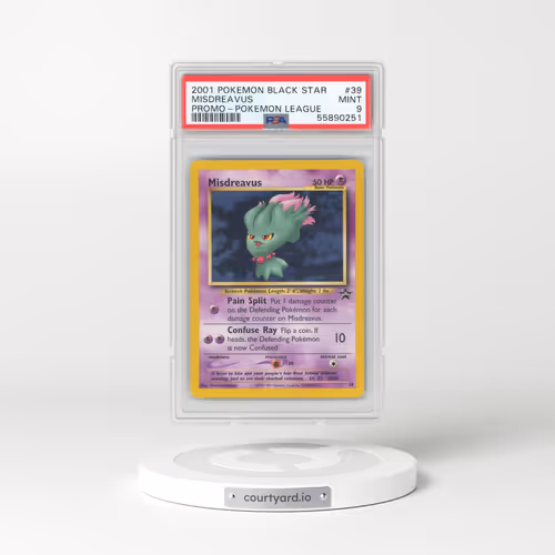 2001 Pokémon Promo Black Star #39 Misdreavus - Pokemon League (PSA 9 MINT)