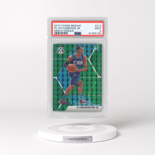 2019 Panini Mosaic #213 PJ Washington Jr. - Green Mosaic (PSA 9 MINT)