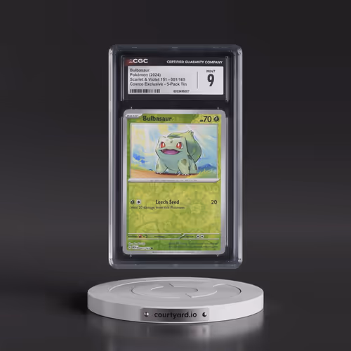 2023 Scarlet & Violet 151 - MEW EN #001/165 Bulbasaur - Costco Exclusive 5-Pack Tin (CGC 9 MINT)