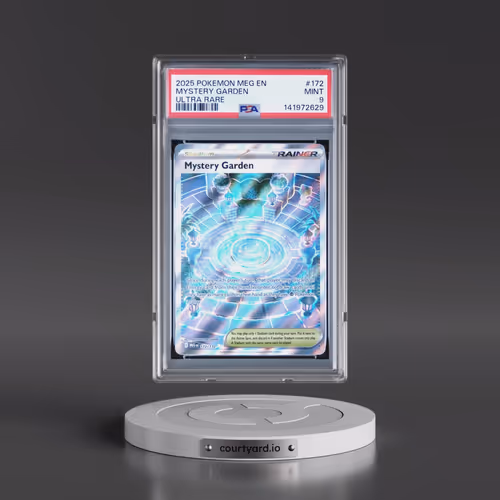 2025 Pokémon Meg EN-Mega Evolution #172 Mystery Garden - Ultra Rare (PSA 9 MINT)