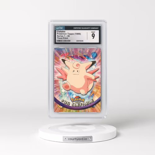 1999 Series 1 (Oval Nintendo Seal) #36 Clefable - Third Print (Green Logo) (CGC 9 MINT)