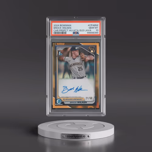 2024 Bowman Chrome Prospect Autographs #CPABW Brock Wilken - Hta Gold Lava (PSA 10 GEM MINT)