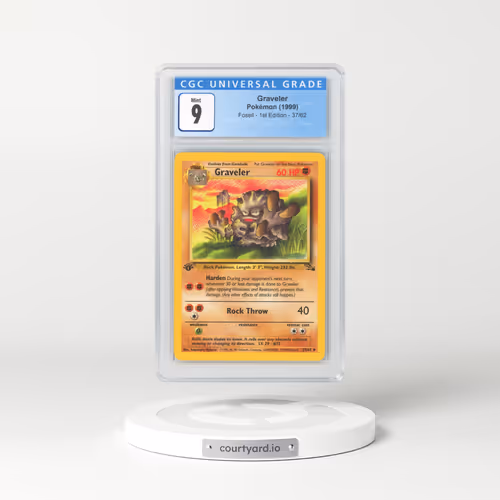 1999 Fossil #37 Graveler - 1st Edition (CGC 9 MINT)