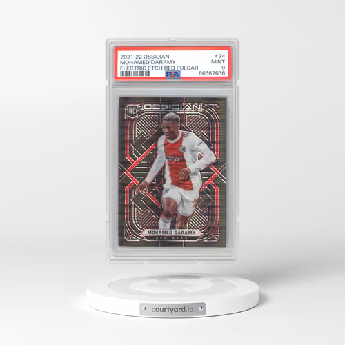 2021 Panini Obsidian #34 Mohamed Daramy - Electric Etch Red Pulsar (PSA 9 MINT)