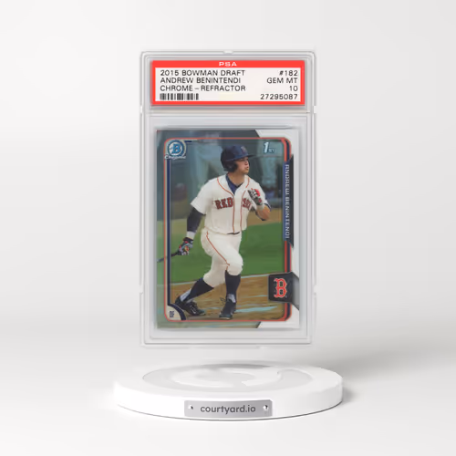 2015 Bowman Draft #182 Andrew Benintendi - Chrome-Refractor (PSA 10 GEM MINT)