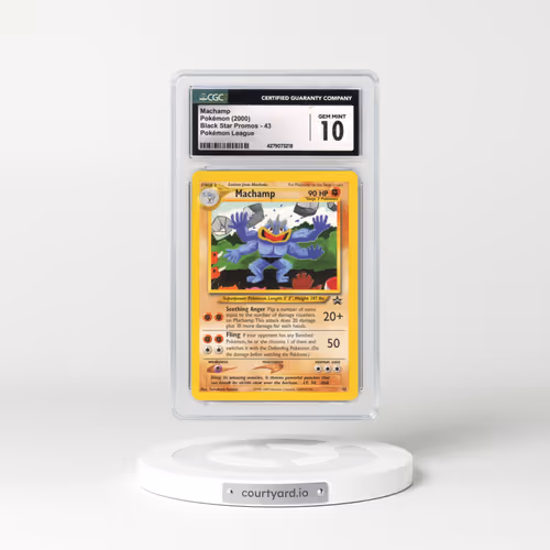 1999 Black Star Promos #43 Machamp - Pokémon League (CGC 10 GEM MINT)