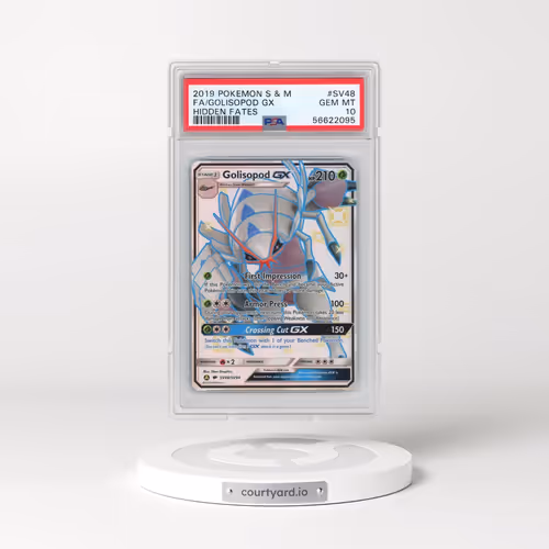 2019 Pokémon Sun & Moon Hidden Fates #SV48 Golisopod GX - Holo Full Art (PSA 10 GEM MINT)