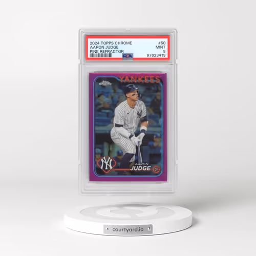 2024 Topps Chrome #50 Aaron Judge - Pink Refractor (PSA 9 MINT)
