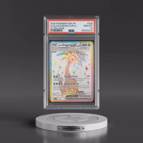 2024 Pokémon Ssp EN-Surging Sparks #225 Alolan Exeggutor EX - Holo Ultra Rare (PSA 10 GEM MINT)