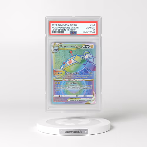 2022 Pokémon Sword & Shield Lost Origin #198 Magnezone Vstar - Full Art Secret (PSA 10 GEM MINT)