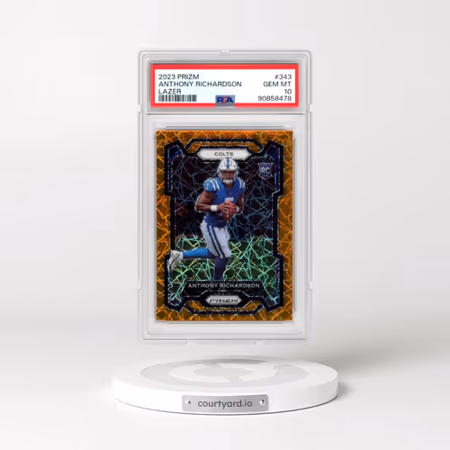 2023 Panini Prizm #343 Anthony Richardson - Lazer Prizm (PSA 10 GEM MINT)