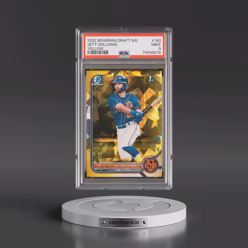2022 Bowman Draft Chrome Sapphire Edition #BDC190 Jett Williams - Yellow (PSA 9 MINT)