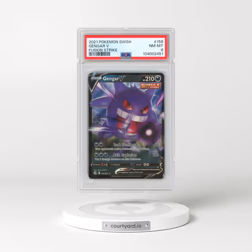 2021 Pokémon Sword & Shield Fusion Strike #156 Gengar V - Holo (PSA 8 NM-MT)