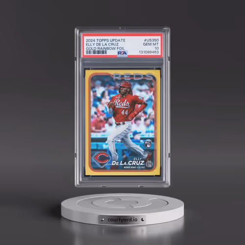 2024 Topps Update #US350 Elly de La Cruz - Gold Rainbow Foil (PSA 10 GEM MINT)
