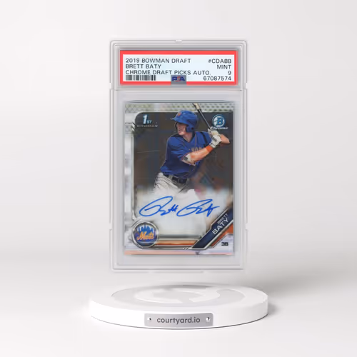 2019 Bowman Draft Chrome Draft Picks Autograph #CDABB Brett Baty (PSA 9 MINT)