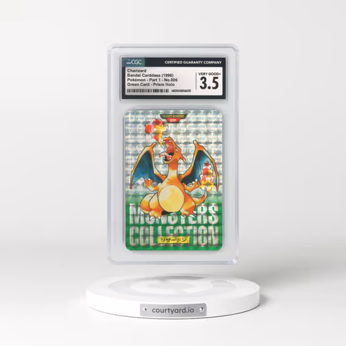 1996 Japanese Bandai Carddass #006 Charizard - Red Card (CGC 3.5 VG+)