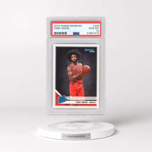 2019 Panini Donruss #206 Coby White (PSA 10 GEM MINT)