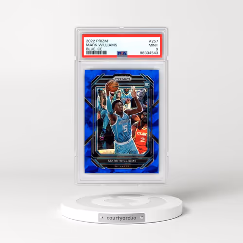 2022 Panini Prizm #257 Mark Williams - Blue Ice (PSA 9 MINT)