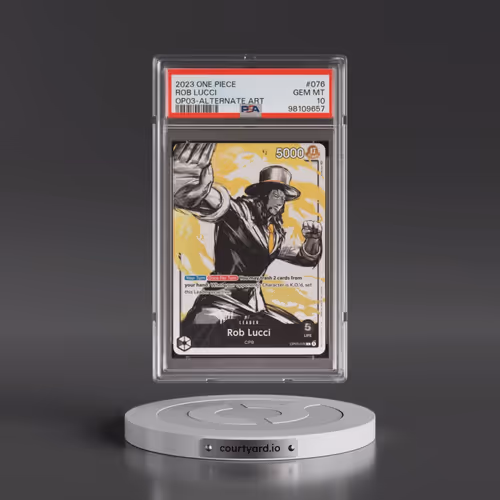 2023 One Piece OP03-Pillars of Strength #076 Rob Lucci - Alternate Art (PSA 10 GEM MINT)