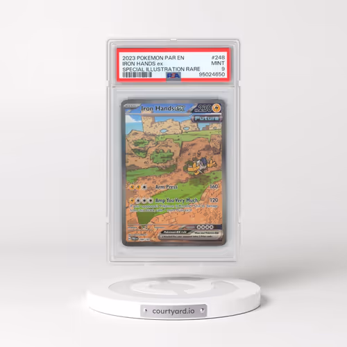 2023 Pokémon Par EN-Paradox Rift #248 Iron Hands EX - Holo Special Illustration Rare (PSA 9 MINT)