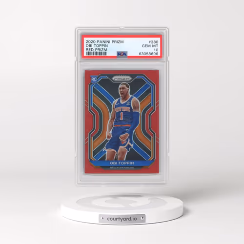 2020 Panini Prizm #280 Obi Toppin - Red Prizm (PSA 10 GEM MINT)