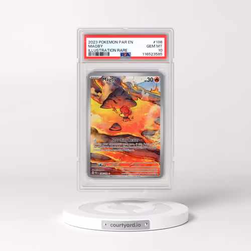2023 Pokémon Par EN-Paradox Rift #186 Magby - Illustration Rare (PSA 10 GEM MINT)