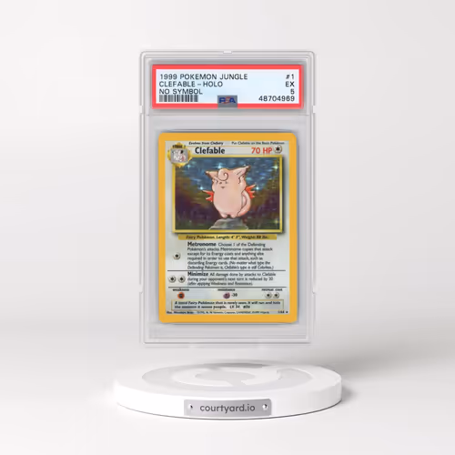 1999 Pokémon Jungle #1 Clefable - Holo No Symbol (PSA 5 EX)