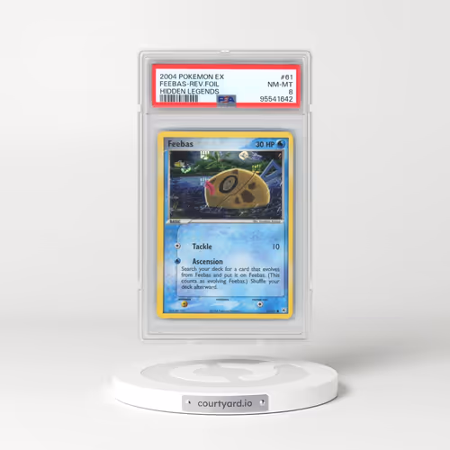 2004 Pokémon EX Hidden Legends #61 Feebas - Reverse Foil (PSA 8 NM-MT)