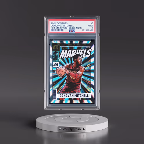 2024 Panini Donruss Net Marvels #7 Donovan Mitchell - Holo Laser (PSA 9 MINT)