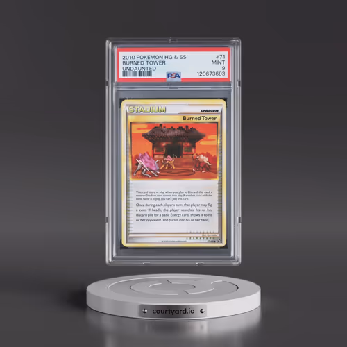 2010 Pokémon Heartgold & Soulsilver Undaunted #71 Burned Tower (PSA 9 MINT)