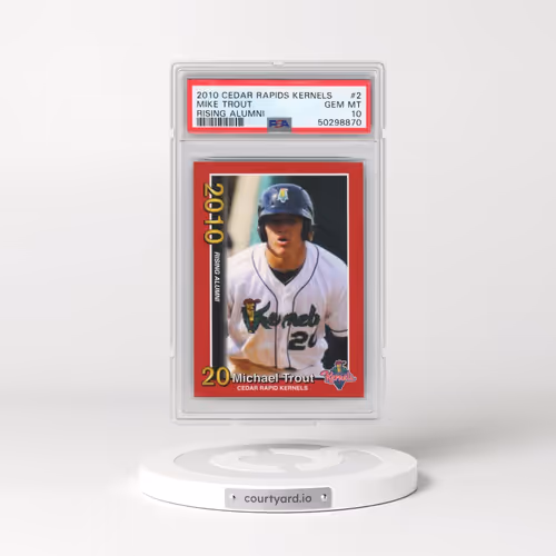 2010 Cedar Rapids Kernels Rising Alumni #2 Mike Trout (PSA 10 GEM MINT)