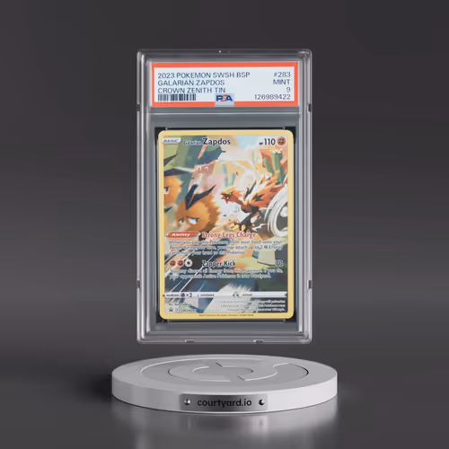 2023 Pokémon Swsh Black Star Promo #283 Galarian Zapdos - Crown Zenith Tins (PSA 9 MINT)