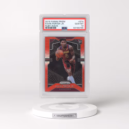 2019 Panini Prizm #274 Kevin Porter Jr. - Ruby Wave (PSA 10 GEM MINT)