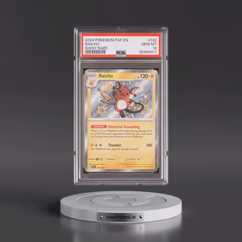 2024 Pokémon Paf EN-Paldean Fates #132 Raichu - Shiny Rare (PSA 10 GEM MINT)