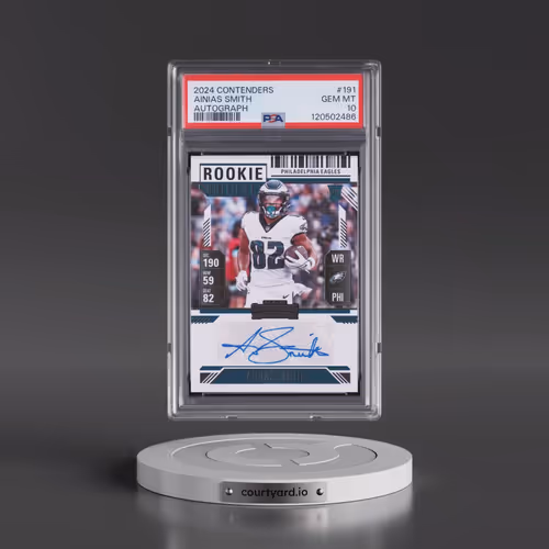 2024 Panini Contenders #191 Ainias Smith - Autograph (PSA 10 GEM MINT)