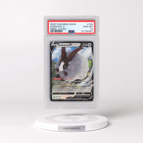 2020 Pokémon Sword & Shield Rebel Clash #153 Dubwool V - Holo (PSA 10 GEM MINT)
