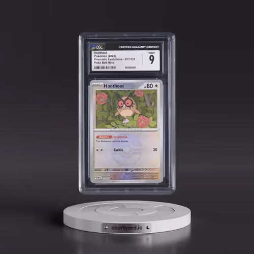 2025 Prismatic Evolutions - PRE EN #077/131 Hoothoot - Poké Ball Holo (CGC 9 MINT)