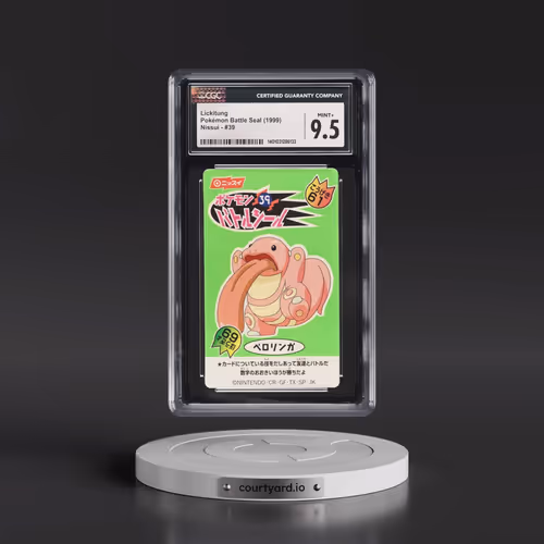 1999 Pokémon Battle Seal (1999 Nissui) - Japanese #39 Lickitung (CGC 9.5 MINT+)