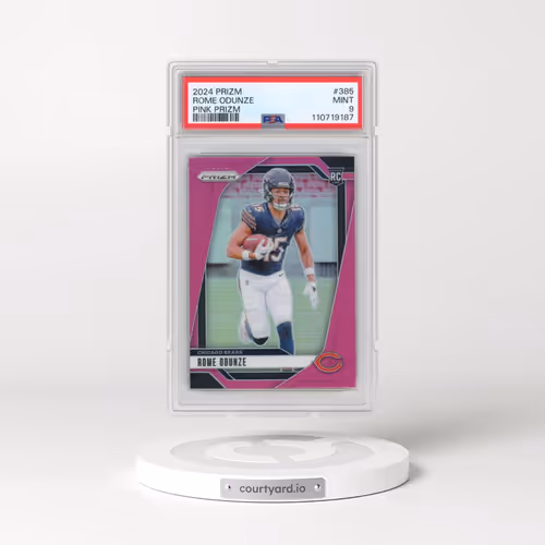 2024 Panini Prizm #385 Rome Odunze - Pink Prizm (PSA 9 MINT)