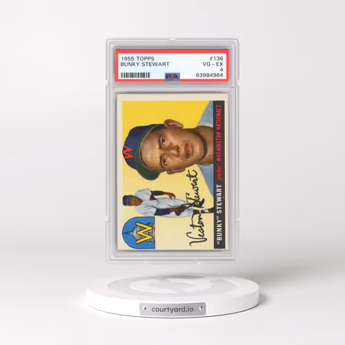1955 Topps #136 Bunky Stewart (PSA 4 VG-EX)
