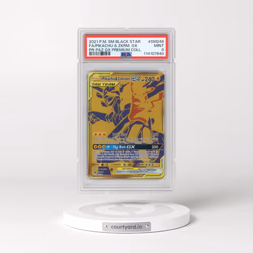 2021 Pokémon SM Black Star Promo #SM248 Pikachu & Zekrom GX - Holo Full Art Pikachu & Zekrom GX Prem