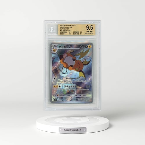 2023 Clay Burst #074 Raichu - Art Rare (BGS 9.5 GEM MINT)