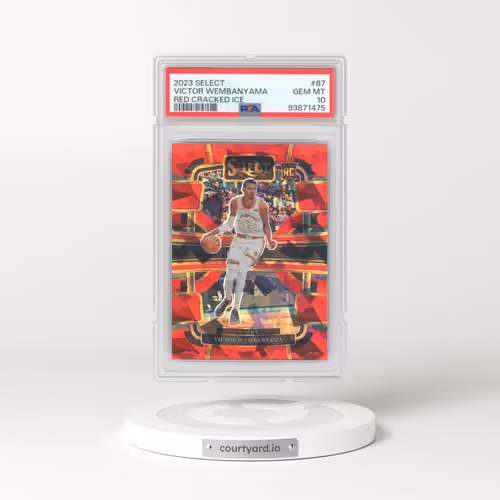 2023 Panini Select #87 Victor Wembanyama - Red Cracked Ice (PSA 10 GEM MINT)