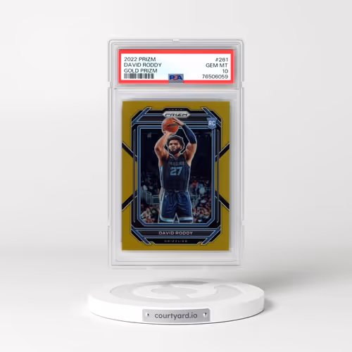 2022 Panini Prizm #261 David Roddy - Gold Prizm (PSA 10 GEM MINT)