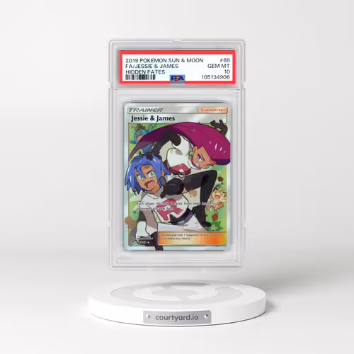 2019 Pokémon Sun & Moon Hidden Fates #68 Jessie & James - Full Art (PSA 10 GEM MINT)
