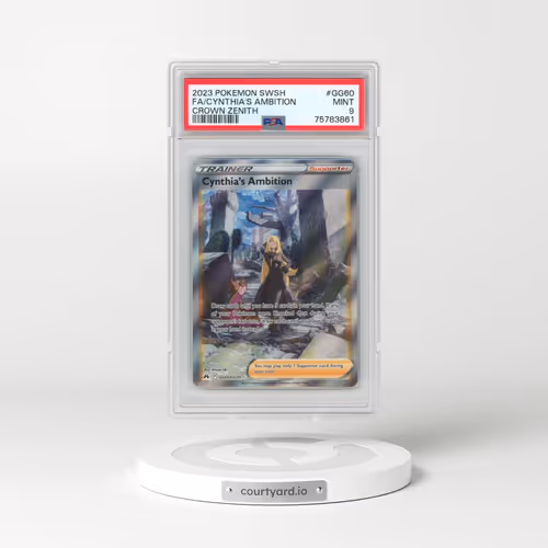 2023 Pokémon Sword and Shield Crown Zenith #GG60 Cynthia's Ambition - Full Art (PSA 9 MINT)
