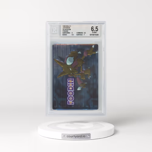 1999 Japanese Meiji 3 #NNO Alakazam (Foodin) - Full Art Holo (BGS 6.5 EX-MT+)