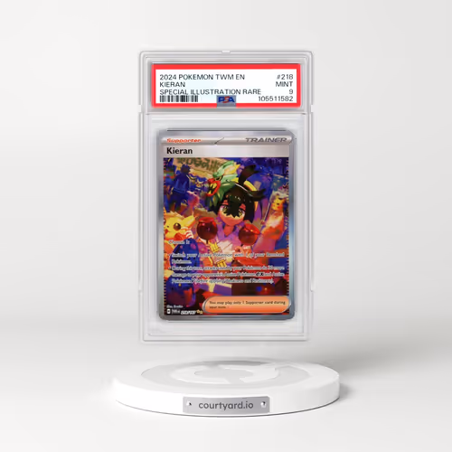 2024 Pokémon Twm EN-Twilight Masquerade #218 Kieran - Special Illustration Rare (PSA 9 MINT)