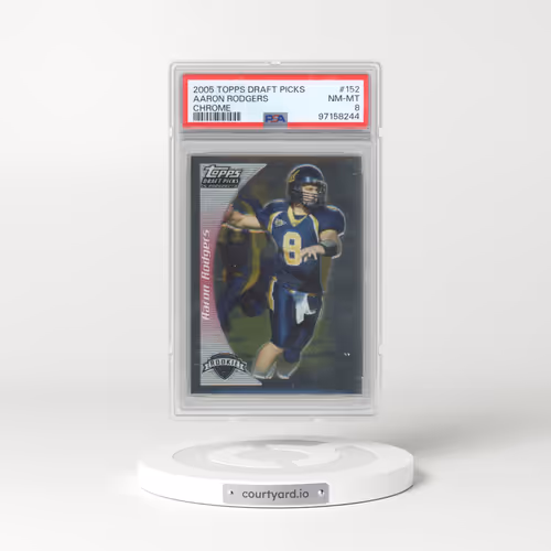 2005 Topps Draft Picks & Prospects #152 Aaron Rodgers - Chrome (PSA 8 NM-MT)
